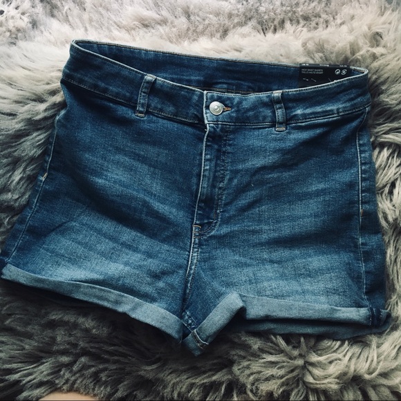 High-Waisted Jean Shorts - Picture 1 of 4